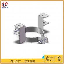 海虹电力水泥杆用固定夹具 光缆对合抱箍 杆用紧固件 电力器材铁附件