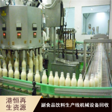 回收厂商 回收玻璃瓶含汽饮料灌装机 港恒回收副食品生产线机械设备